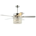 thumbnail image 2 of JONATHAN Y Brandy 52" 3-Light Crystal Prism Drum LED Ceiling Fan With Remote, Chrome, 2 of 9