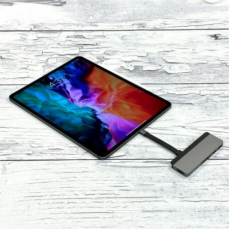 Hyper - DUO 7-Port USB-C Hub - USB-C Docking Station for Apple MacBook Pro and Air - Silver