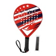 thumbnail image 4 of DYNWAVECA Padel Racket Paddle Tennis Racquet Comfortable Grip with Grip Tape Padel Racquet for Summer Backyard Player Sports Activities Red, 4 of 9