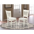 thumbnail image 2 of East West Furniture Vancouver 37" Fabric Dining Chairs in White (Set of 2), 2 of 2