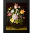thumbnail image 2 of Bosschaert the Elder, Ambrosius 12x14 Black Modern Framed Museum Art Print Titled - Flowers in a glass vase, 2 of 5
