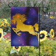 thumbnail image 2 of SKYSONIC Garden Flag Beautiful Horse On Universe Double-Sided Printed Garden House Sports Flag - 28x40in -Decorative Flags for Courtyard Garden Flowerpot, 2 of 2