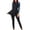 Black, variant on PMVFHDE Swimsuits For Women Conservative Two Piece Swimwear Set Long Sleeve Long Pants With Zipper Black,M