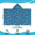 thumbnail image 2 of Cartoon Construction Vehicles Road Signs Hooded Bath Towel，60"x35" for Ages 3 To 12 Kids, Quick Dry Lightweight Soft Microfiber Hood Beach Towel Cover Up for Kids, 2 of 7