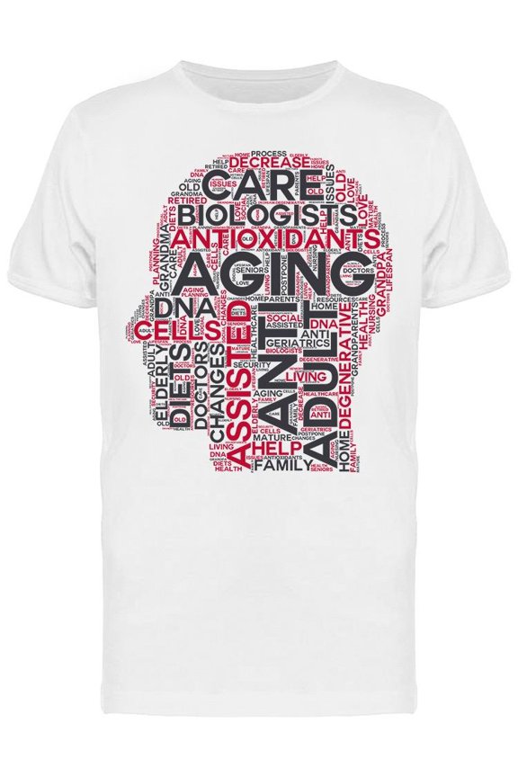 Aging Biology Cloud Head T-Shirt Men -Image by Shutterstock, Male Small