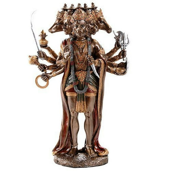 Panchamuhkti Hanuman Hindu God Figurine Statue 9.75 Inch Faces of Hanuman Narasimha Varaha Garuda Hayagriva Collectible Decor Gift