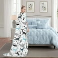 thumbnail image 2 of Whales Throw Blanket Lightweight Warm Flannel Fleece Blankets Cozy Soft Air Conditioning Blanket Gifts for Women Men Girls Boys 80"x60", 2 of 6