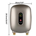 thumbnail image 3 of 3000W Mini Electric Tankless Instant Hot Water Heater for Sink, Kitchen Washing, 110V Instant Water Heater Under Sink 68-126°F Wall-Mounted Tankless Electric Water Heater with LCD Display, 3 of 3
