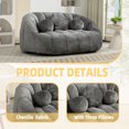 Oversized Chenille Bean Bag Chair Couch, Big Loveseat Bean Bag Bed for