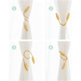 thumbnail image 2 of 2-Pack Curtain Holdbacks Curtains Tiebacks Home Decorative Window Drape Twist TieBacks Random Modelling Curtain Holdbacks (Gold), 2 of 5
