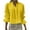 Yellow, variant on cocolona Womens Linen Shirts Casual Loose Pleated Blouses Fashion Solid Color Tops Long Sleeve Button Shirts