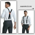 thumbnail image 5 of QCWQMYL Black Suspenders for Men Heavy Duty with 4 Snap Hooks Braces Work Suspenders Formal Wedding, 5 of 6