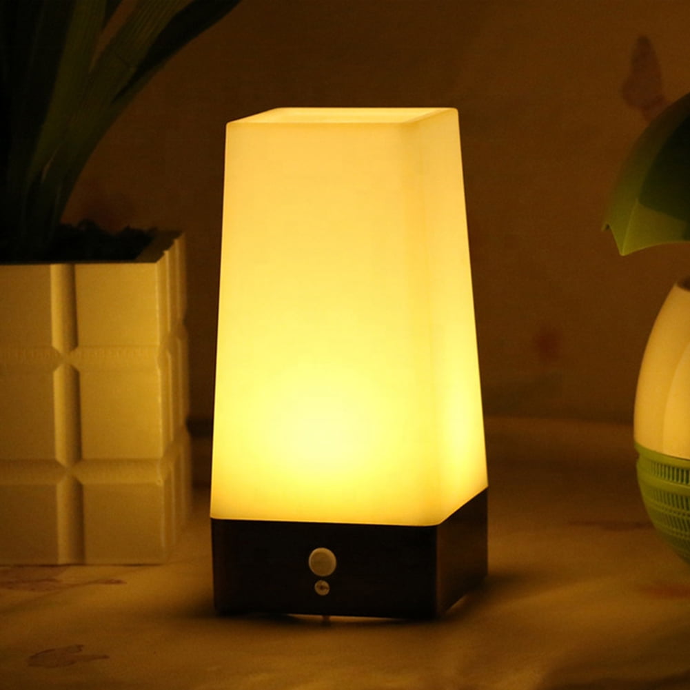 Walbest LED Night Light, Wireless PIR Motion Sensor Retro Lamp Bed