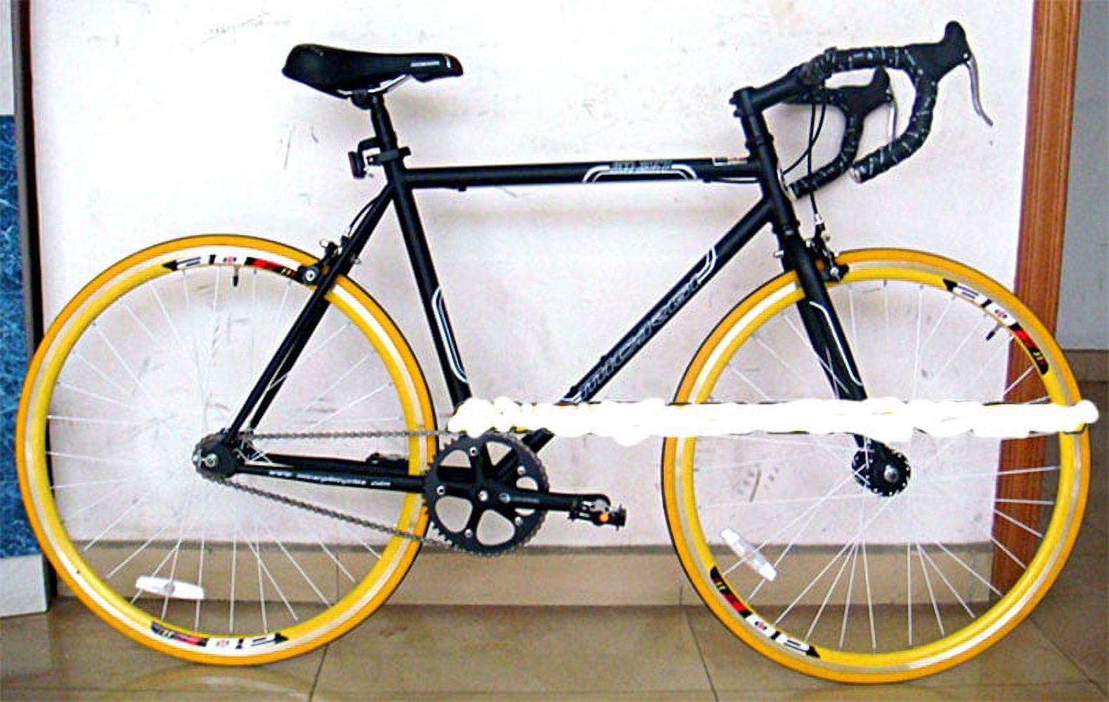 Micargi  53 cm Hi-Ten Steel & Aluminum Frame Fixed Gear Road Bicycle, Matte Black & Black - image 2 of 2