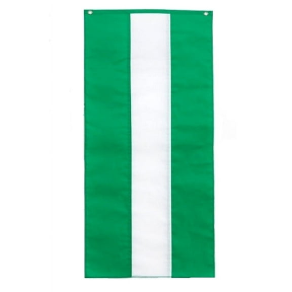 St. Patrick’s Day Nylon Pull Down Banner By Old Glory Bunting. 3 Stripe Green and White Irish Banner - 18" x 8'. Free Shipping Available!