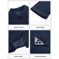 thumbnail image 5 of Womens 3/4 Sleeve Cropped Denim Jackets Casual Button Down Loose Coat with Pockets, 5 of 6