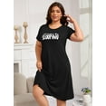 thumbnail image 2 of FEREMO Nightgowns for Women Plus Size Print Short Sleeve Sleepwear with Pockets, 2 of 5