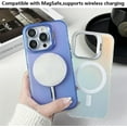 thumbnail image 3 of for iPhone 15 Pro Max Case  Compatible with MagSafe Upgraded Lens Stand with Camera Protector Iridescent Translucent iPhone 15 ProMax Case,Rose Red, 3 of 7