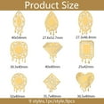 thumbnail image 2 of 9pcs 1.6x1.6 Inch Gems Pattern Metal Stickers Diamonds Self Adhesive Gold Heart Shape Gems Metal Gold Stickers for Scrapbooks DIY Resin Crafts Phone Water Bottle Decor, 2 of 6