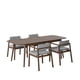 thumbnail image 1 of Juego de Comedor Extensible de Madera con 4 Sillas para 4 Personas, Mesa y Sillas para Comedor y Cocina, Midtown Concept Praga, Nogal y Gris Claro, 1 of 5