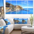 thumbnail image 1 of Village de Manarola dans les Rochers et la Mer - Impression sur Toile Photo de Plage, 1 of 3