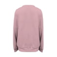 thumbnail image 4 of ManxiVoo Chunky Ribbed Texture Long Sleeve Pullover Sweatshirt for Women Oversized Comfortable Round Neck Top for Fall Fashion XXXXL Size Pink, 4 of 5