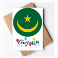 thumbnail image 1 of Mauritania Africa National Emblem Sobre de la Carta de felicitación de la tarjeta de matrimonio, 1 of 4
