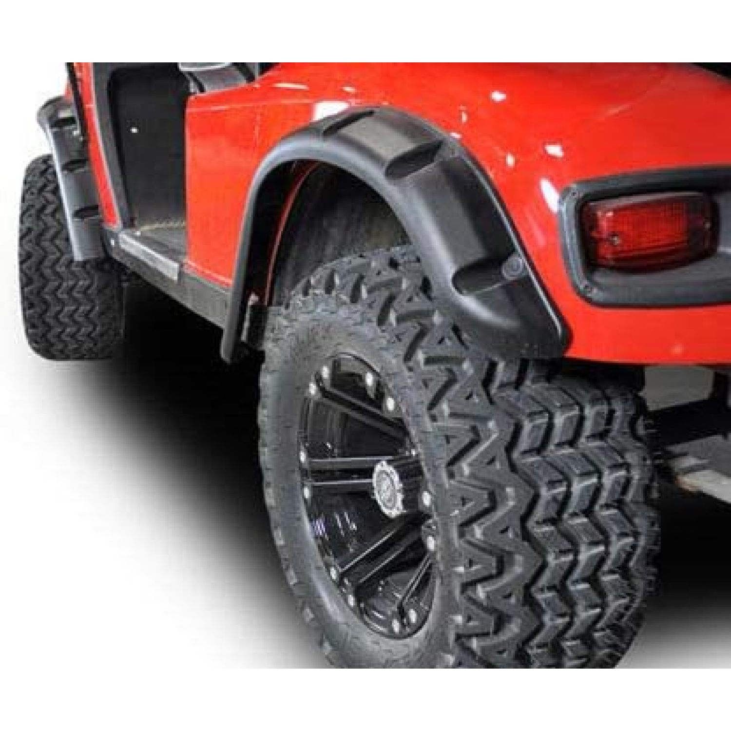 Huskey 4PCS EZGO TXT Golf Cart Fender Flares with Black SelfTapping