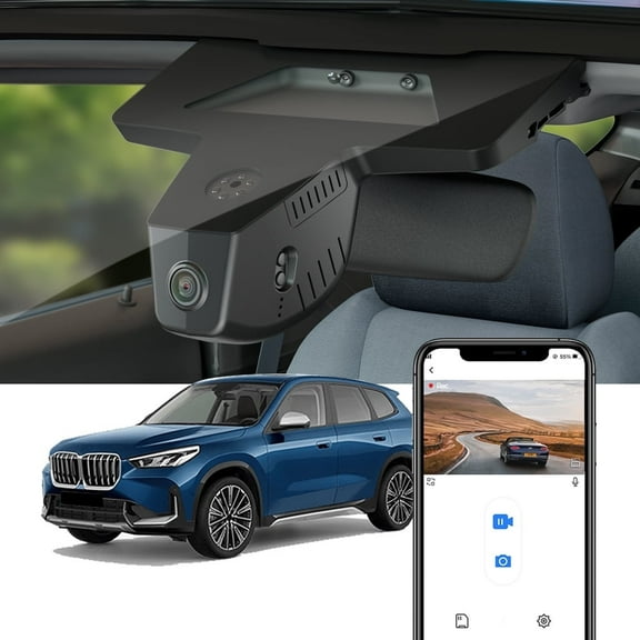 FITCAMX 4K Dash Cam Compatible with BMW X1 2023-2026 Xdrive28i (U11), OEM Factory Style, Built-in WiFi & APP, 64GB MicroSD Card