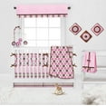 thumbnail image 5 of Bacati - Mod Dots/Stripes Pink/Beige/Fuchsia/Chocolate Musical Baby Crib Mobile, 5 of 6