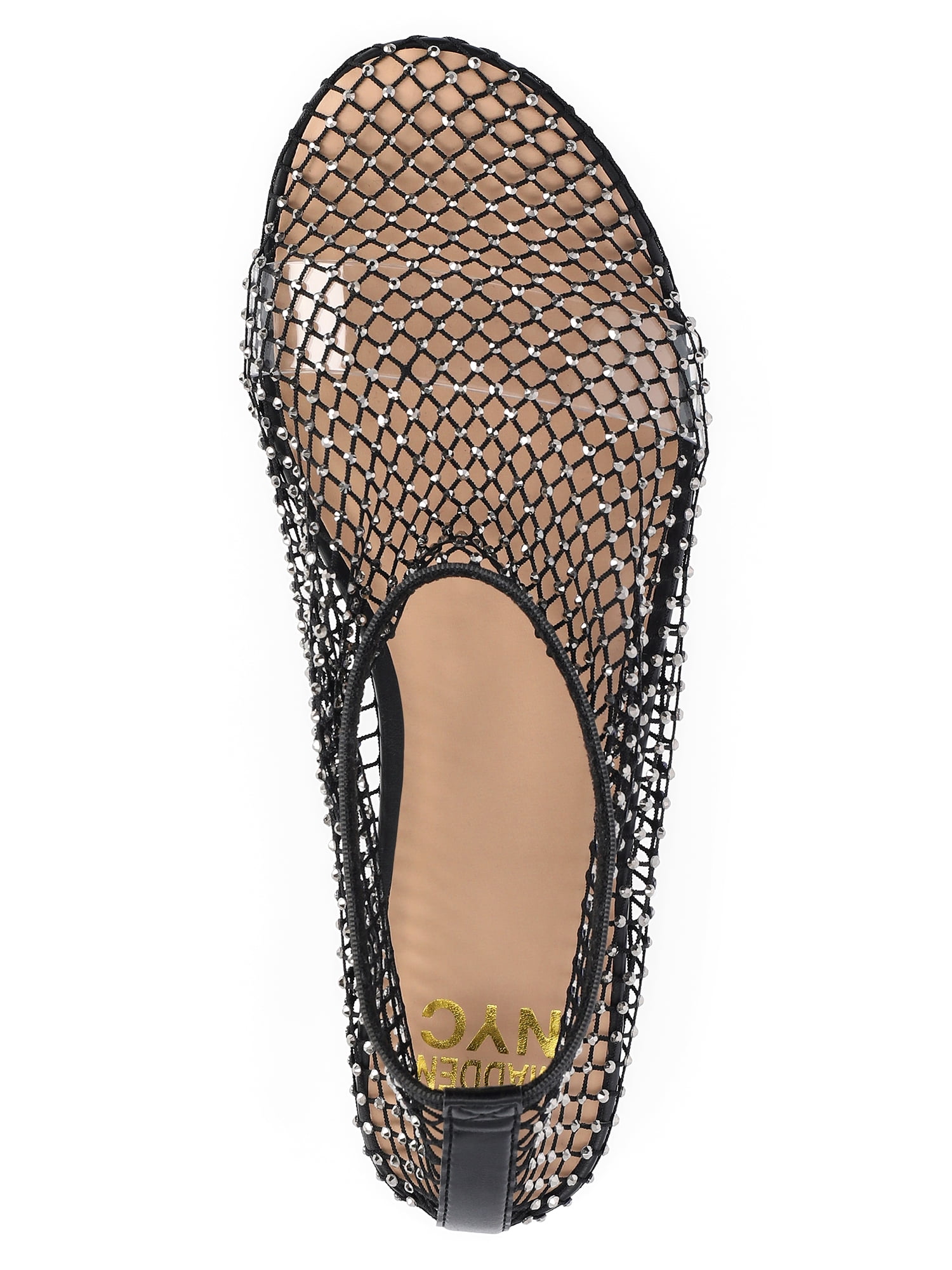 Madden NYC Women's Studded Mesh Flat Shoes