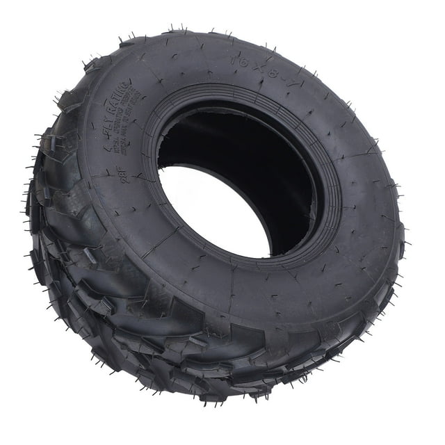 ATV Replacement Tire, Puncture Resistant 7 Inch Improved Stability 16/8.00-7 ATV Tire Enhanced Grip Rubber for Cart