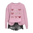 thumbnail image 2 of Craaazy Valentines Day Long Sleeve Shirts for Women Heart Prints Loose Top Show Your Love Gifts, 2 of 4