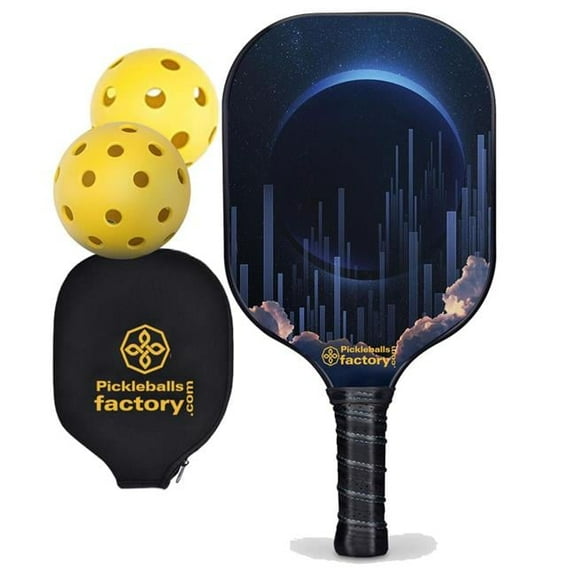 Pickleball Factory PB00030-10-C Pickleball Paddles - Lunar Eclipse Graphite Pickleball Paddles Equipment, Pro Pickleball Players Best Pickleball Balls 2022, Carbonfiber Graphite
