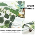 thumbnail image 5 of VOGOL Green Botanical Valance, Watercolor Leaves Rod Pocket Kitchen Curtain 52x18 Inches, 5 of 7
