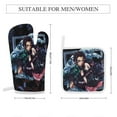 thumbnail image 2 of Demon Slayer 4 Pcs Oven Mitts And Pot Holders Kitchen Oven Glove with Potholders Non-Slip Cooking Gloves for Cooking Baking Grilling, 2 of 7