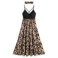 thumbnail image 2 of FYMNSI Mommy and Me Dresses with Headband Leopard Print Ruffle Sleeveless/ Flutter-Sleeve Tank Sundress Mom Daughter Matching Outfit Set (Baby 6-9M), 2 of 9