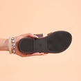 thumbnail image 2 of Xucatan Women's Square Toe Sandals, Belt Buckle Crisscross Strap Flat Slides, Breathable Faux Leather Open Toe Slippers, Versatile Summer Beach Footwear Gift, 2 of 9