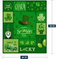 thumbnail image 2 of St Patricks Day Kids Throw Blanket Small Green Plaid Lucky Shamrocks Blanket Saint Patricks Day Irish Blanket for Girls Boys Child Baby Bed Soft Cozy Lightweight Fuzzy Fleece Blanket Gift 40x50, 2 of 6