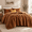 Caramel-Full/Queen (90''x98''), variant on Quilt King Size 98''x106'' Lightweight Blackforter Set With 2 Matching Shams Soft Cross Bedspread Coverlet Bedding For All Season