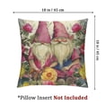 thumbnail image 4 of nygtbtfer Hello Spring Rose Flower Decorative Throw Pillow Covers  Set of 2, Bloom Floral Gnome Bike Mason Jar Porch Outdoor Home Decor, Pink Stripes Plaid Check Farmhouse Couch Cushion Case White, 4 of 7