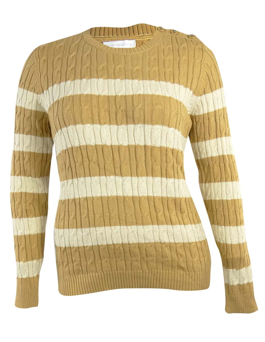 button shoulder sweater women's