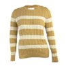 Charter Club Women's Button Shoulder Striped Sweater (P, Sweet Cream)