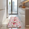 thumbnail image 4 of Pink Christmas Red Truck and Snowman Pattern Kitchen Rug Mat,Kitchen Runner Rugs Non Skid Washable,Decorative Kitchen Floor Mats for Kitchen,Sink,Laundry,17"x47.2", 4 of 7
