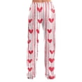 thumbnail image 7 of Women's Comfy Pajama Lounge Pants Heart Funny Holiday Love Heart Pj Pants Relaxed Fit Wide Leg Heart Pj Pants Valentines Day Gifts, 7 of 7