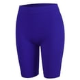 thumbnail image 2 of A2Y Women's Mid Length Fitness Workout Seamless Ribbed Biker Shorts Bright Blue LXL, 2 of 5