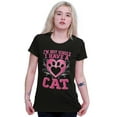 thumbnail image 4 of I'm Not Single I Have a Cat Pawprint Womens Fitted Plus Size Graphic Tee Brisco Brands 2X, 4 of 5