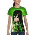 thumbnail image 4 of My Hero Academia Tsuyu Asui Kids T-Shirt 3d Printed Graphic T-Shirts Boys And Girls Short Sleeve Shirts For Youth Kids X-Small, 4 of 7