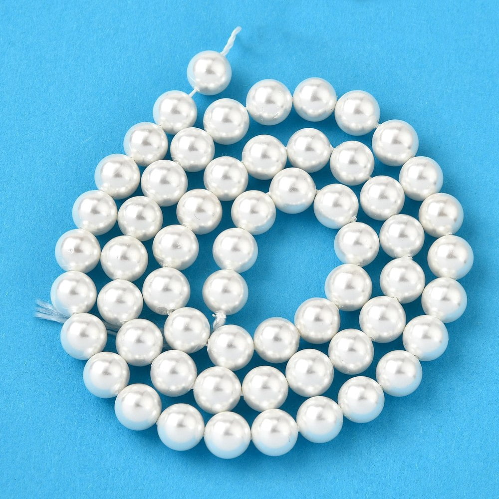 Rainbow Plated Shell Pearl Bead Strands Grade A Round Old Lace 8mm Hole: 1mm about 51pcs/strand 16 inch DIY