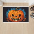 thumbnail image 3 of Halloween-themed Doormats Outdoor Entrance - Haunted Carved Pumpkins. Holloween Style Versatile Indoor Doormat Cute Skull Wear-Resistant Entrance Mat Deco for House Patio - 19.7x31.5 Inches, 3 of 5